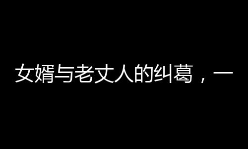 女婿与老丈人的纠葛，一场情感风波下的泪水与矛盾