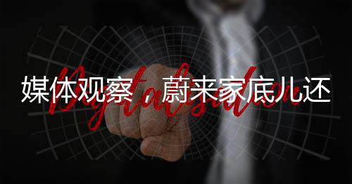 媒体观察，蔚来家底儿还能撑一年