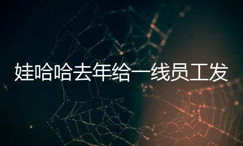 娃哈哈去年给一线员工发薪达二十四亿，树立企业社会责任新标杆