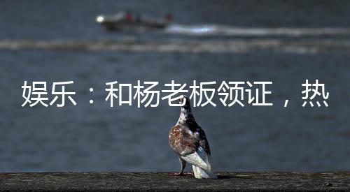 娱乐：和杨老板领证，热芭哭了