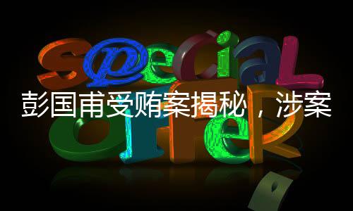 彭国甫受贿案揭秘，涉案金额高达1.34亿元