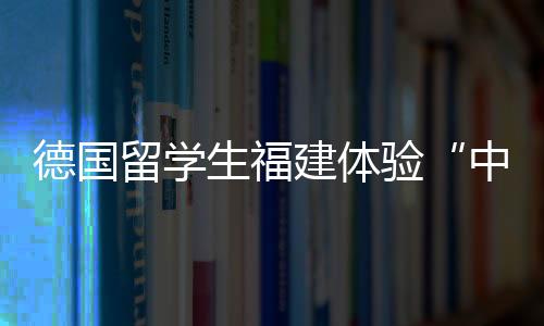 德国留学生福建体验“中国客家狂欢节”