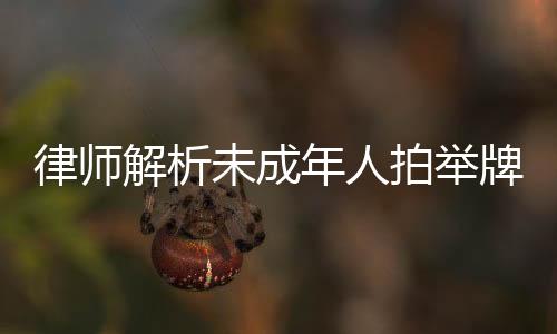 律师解析未成年人拍举牌视频现象，属性剥削引深思