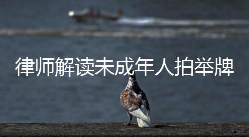 律师解读未成年人拍举牌视频现象，属性剥削应引起警惕
