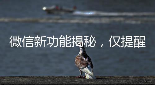 微信新功能揭秘，仅提醒朋友与我的互动时代开启