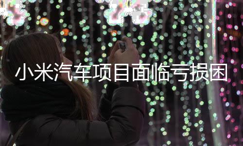 小米汽车项目面临亏损困境，单台平均亏损达4.5万元