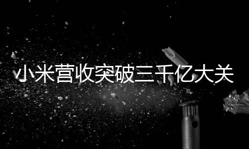 小米营收突破三千亿大关，一路引领智能科技的快速发展之路