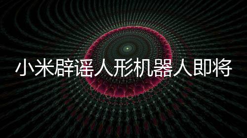 小米辟谣人形机器人即将量产，深度解读公司未来发展计划与技术实力趋势分析