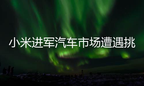 小米进军汽车市场遭遇挑战，卖车亏损高达四万五千元，未来发展如何解读？
