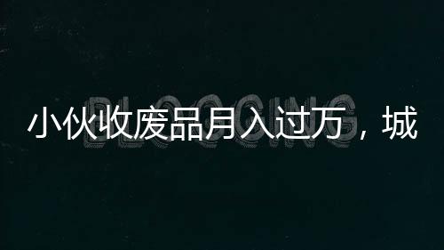 小伙收废品月入过万，城市中的再生资源创业者崛起