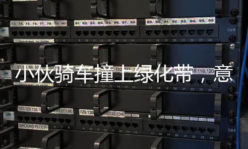 小伙骑车撞上绿化带，意外飞入居民家中