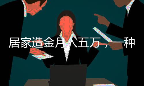 居家造金月入五万，一种新型居家赚钱模式的探索与实践