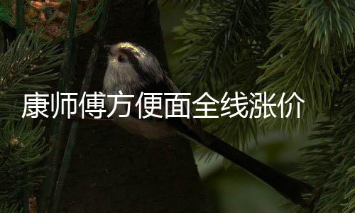 康师傅方便面全线涨价 网友吐槽到上热搜：官方回应