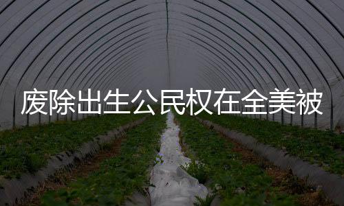 废除出生公民权在全美被叫停
