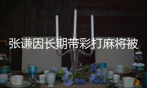 张谦因长期带彩打麻将被开除党籍——违纪行为的警示录
