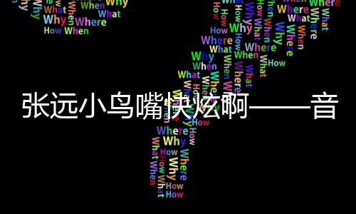 张远小鸟嘴快炫啊——音乐风潮的新领航员一探