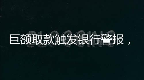 巨额取款触发银行警报，170万元交易引发关注