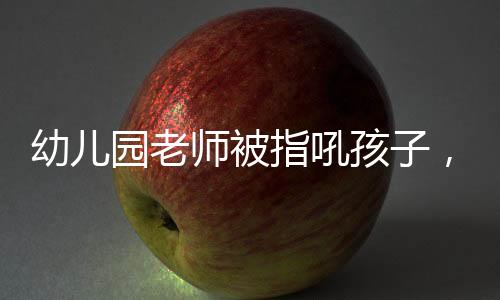 幼儿园老师被指吼孩子，园长回应