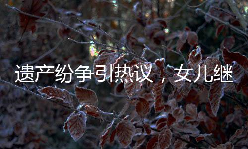 遗产纷争引热议，女儿继承权与姑姑平分遗产的较量