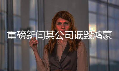 重磅新闻某公司诋毁鸿蒙智行，多人被捕——涉嫌不正当竞争及侵犯名誉权