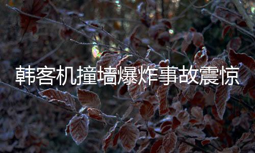 韩客机撞墙爆炸事故震惊全球，前负责人意外在家中离世