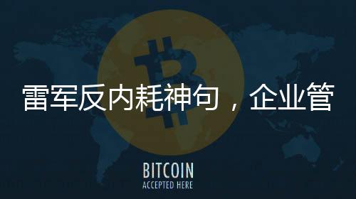 雷军反内耗神句，企业管理的真谛与力量