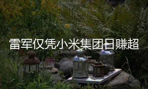 雷军仅凭小米集团日赚超1800万，揭秘其背后的商业帝国