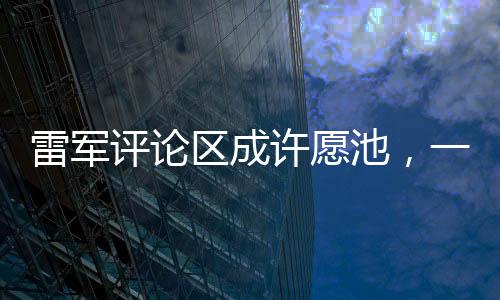 雷军评论区成许愿池，一场意料之外的网络热潮