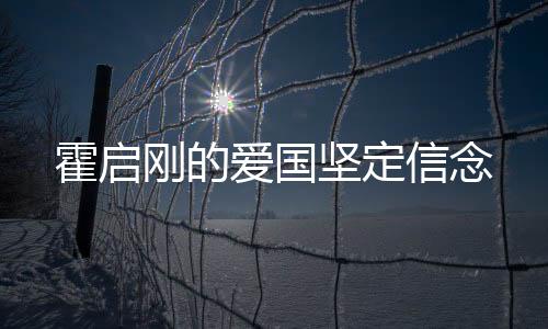 霍启刚的爱国坚定信念