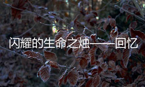 闪耀的生命之烛——回忆才华横溢的歌手诗琳因病逝世