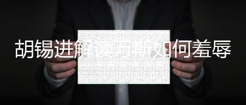 胡锡进解读万斯如何羞辱欧洲，一场关于国际关系的深度剖析
