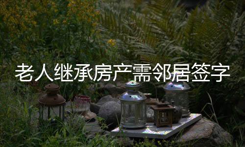 老人继承房产需邻居签字，新规下的财产传承难题与社区和谐共治