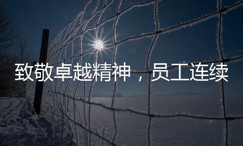 致敬卓越精神，员工连续工作29小时获表彰