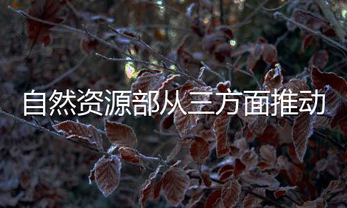自然资源部从三方面推动建立矿业权市场化交易长效机制