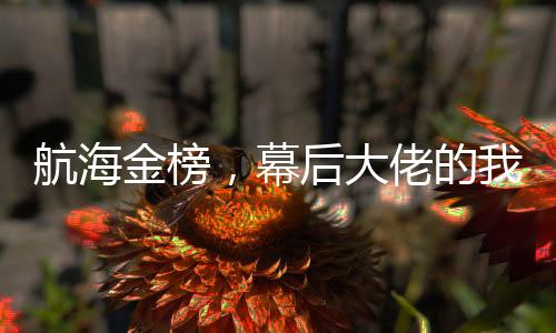 航海金榜，幕后大佬的我被曝光了