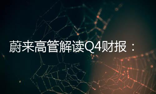 蔚来高管解读Q4财报：有信心今年四季度盈利 乐道销量未达预期