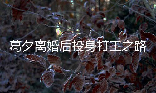 葛夕离婚后投身打工之路，在留几手崭露头角的新篇章
