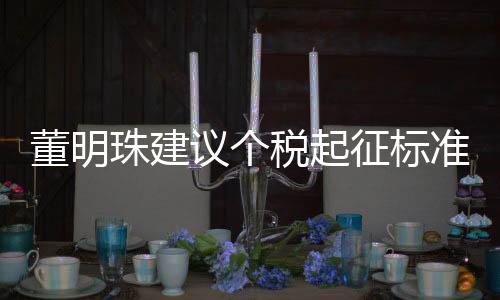 董明珠建议个税起征标准提至月薪一万元，社会公平与经济发展的双考量