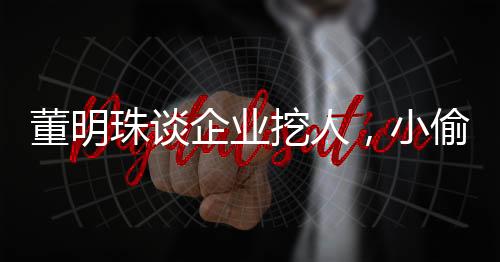 董明珠谈企业挖人，小偷行为，不值得鼓励与提倡