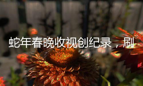 蛇年春晚收视创纪录，刷新历史，成为全民盛宴