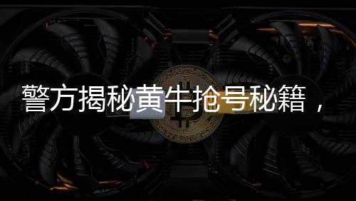 警方揭秘黄牛抢号秘籍，揭露非法手段下的灰色产业链内幕