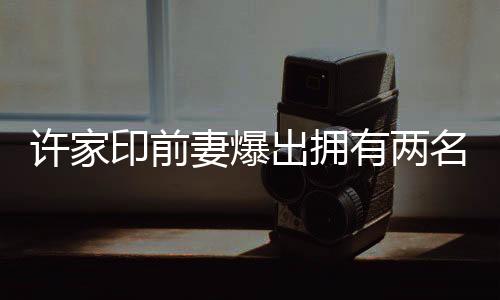 许家印前妻爆出拥有两名未成年子女，引发社会关注
