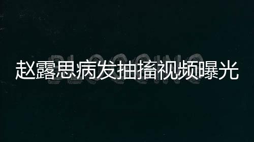 赵露思病发抽搐视频曝光，引发关注热潮