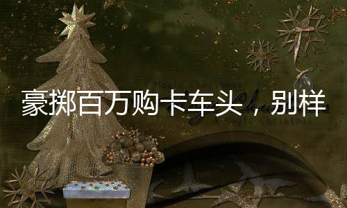 豪掷百万购卡车头，别样代步新风尚