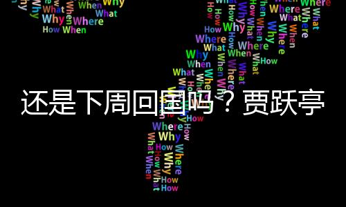 还是下周回国吗？贾跃亭国内被执行超13.87亿元