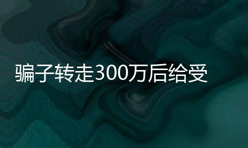 骗子转走300万后给受害人发1万生活费背后疑云新闻报道。