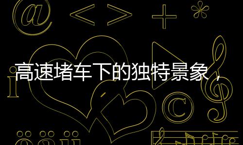 高速堵车下的独特景象，小伙套上行头免费表演舞狮