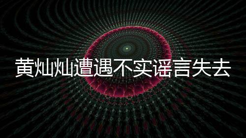 黄灿灿遭遇不实谣言失去工作事件纪实