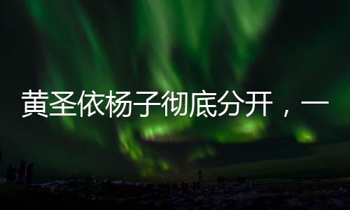 黄圣依杨子彻底分开，一段娱乐圈恋情的落幕