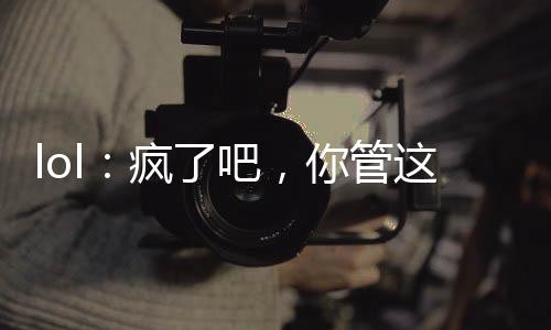 lol：疯了吧，你管这叫辅助？
